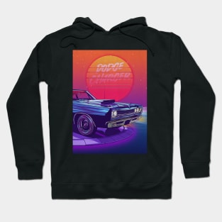 Dodge Charger with 1980's style Hoodie